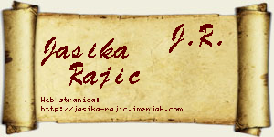 Jasika Rajić vizit kartica